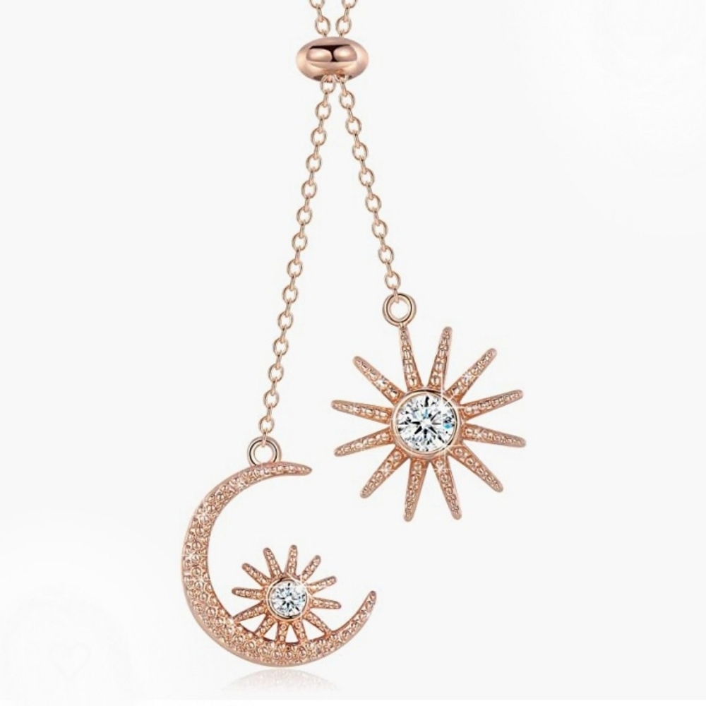 New Women's St. Claire 925 Sterling Silver Rose Gold Plated Necklace - Picture 3 of 5